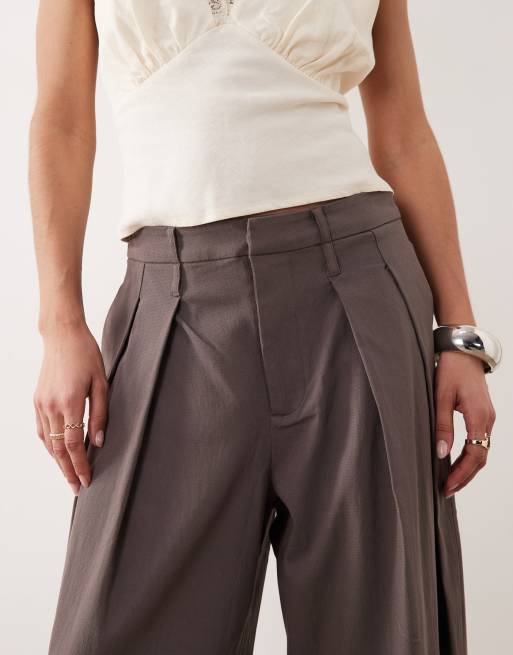 WeWoreWhat - Pantaloni color ferro con doppia cintura , 3 di 5