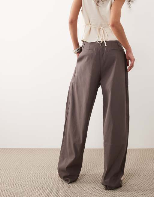 WeWoreWhat - Pantaloni color ferro con doppia cintura , 5 di 5