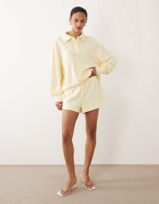 Weworewhat Paperbag Shorts In Yellow