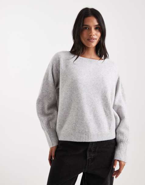 WeWoreWhat - Pull - Gris chiné - view 1