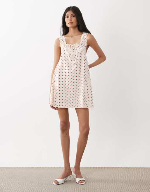 WeWoreWhat - Robe babydoll à pois - Ivoire, 3 de 4