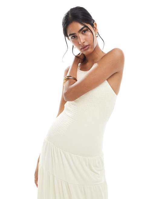 WeWoreWhat smocked drop waist maxi dress in ivory