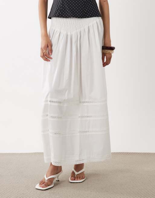 WeWoreWhat smocked maxi skirt in white, 2 of 5