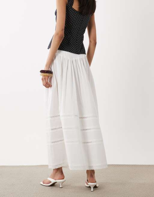 WeWoreWhat smocked maxi skirt in white, 5 of 5