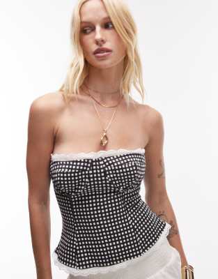 Weworewhat Strapless Corset Top