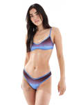 [WeWoreWhat] WeWoreWhat v front bikini bottoms in blue ombre XXS MAROON/BLUE JEAN