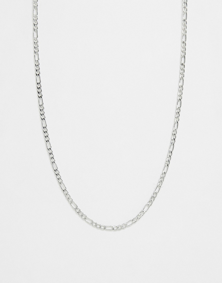 WFTW 3mm figaro chain necklace in silver