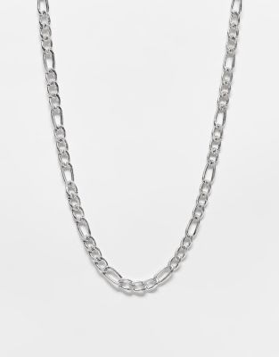 WFTW WFTW 3mm figaro chain necklace in silver