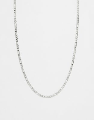 WFTW WFTW 4mm figaro chain necklace in silver