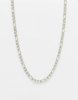 WFTW WFTW 4mm figaro chain necklace in silver