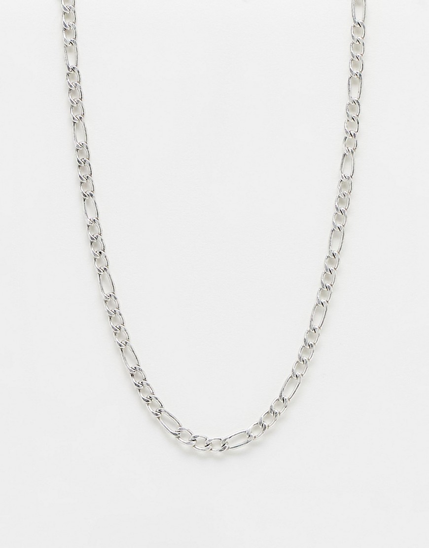 WFTW 4mm figaro chain necklace in silver