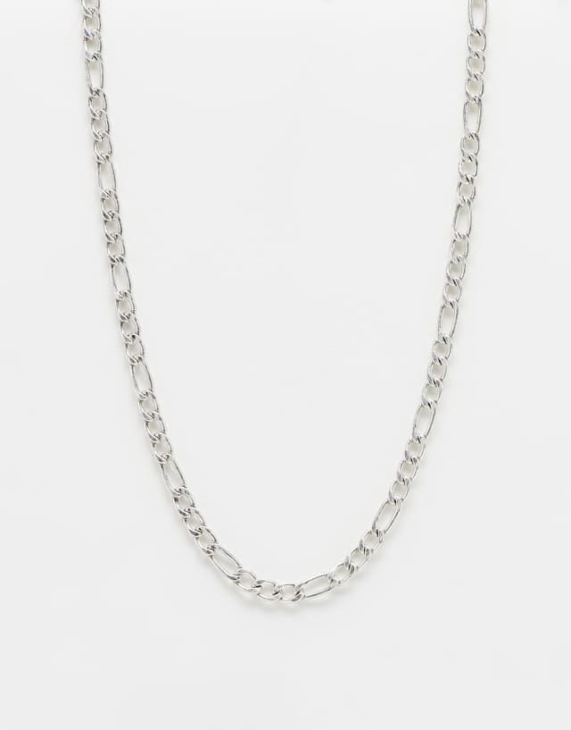 WFTW 4mm figaro chain necklace in silver