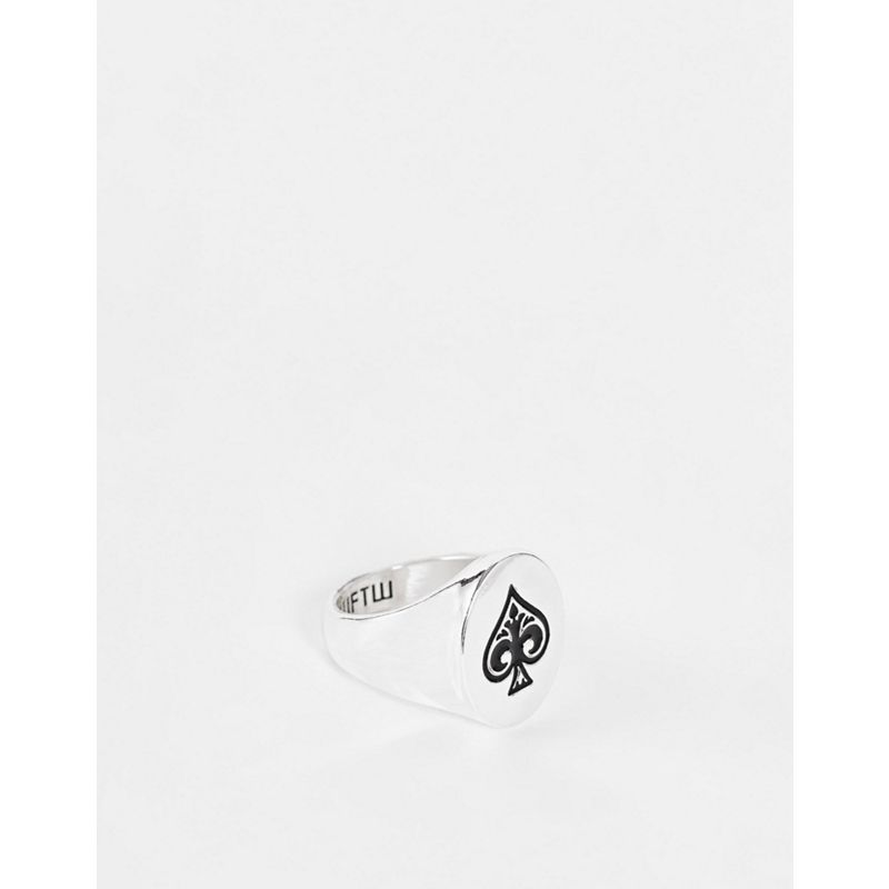 Gioielli 2iaQa WFTW - Anello con simbolo di picche, colore argento