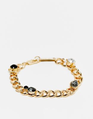 LES POULETTES BIJOUX Bracciale Oro Placcato Con Catena Barbazzale E Charms Tondi - Regalo In Cofanetto