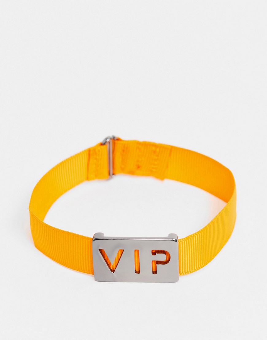 WFTW bracelet in orange cord with VIP tag