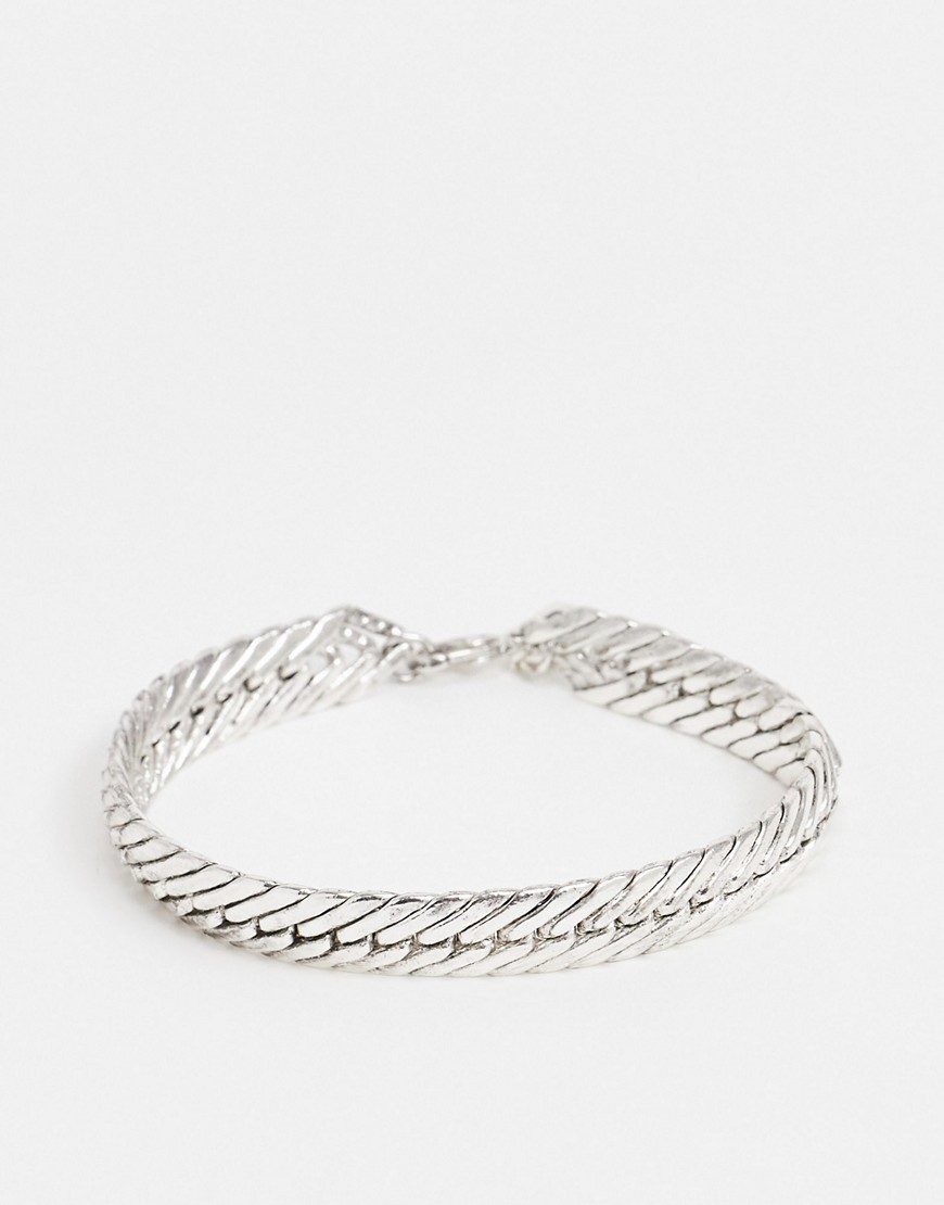 WFTW bracelet in silver with flat snake links