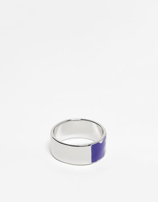 WFTW camo band ring in silver | ASOS