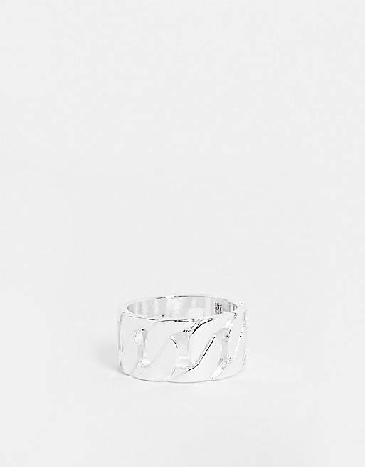 Jewellery WFTW chain ring in silver 