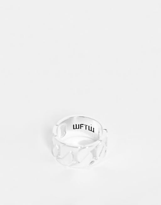 WFTW chain ring in silver | ASOS