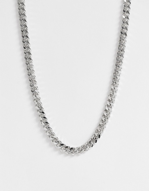 WFTW chunky neck chain in silver