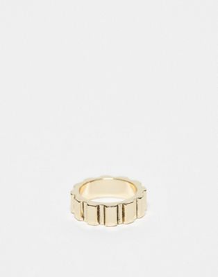 WFTW cog ring in gold