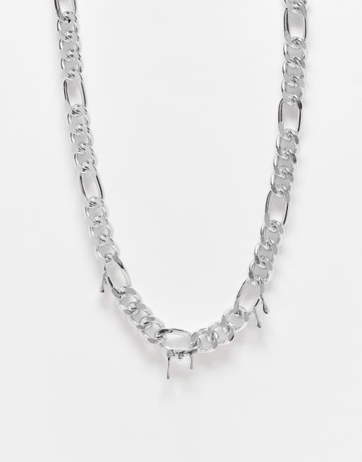 WFTW - Collier chaîne à gros maillons effet dégoulinant - Argenté