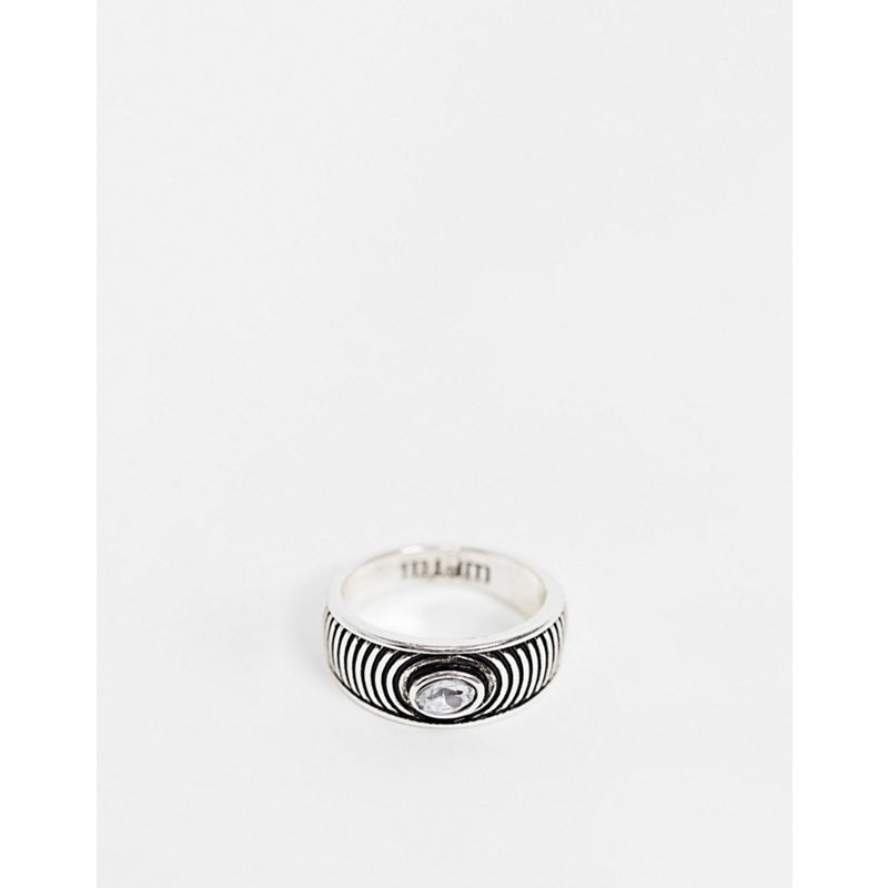  Confezioni multipack WFTW - Confezione da 2 anelli in argento con maglie a catena e decorazioni con strass