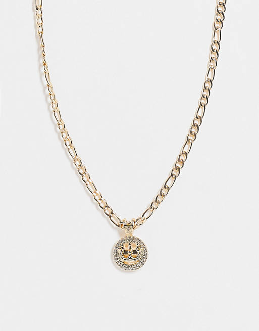  WFTW crown chain pendant in gold 