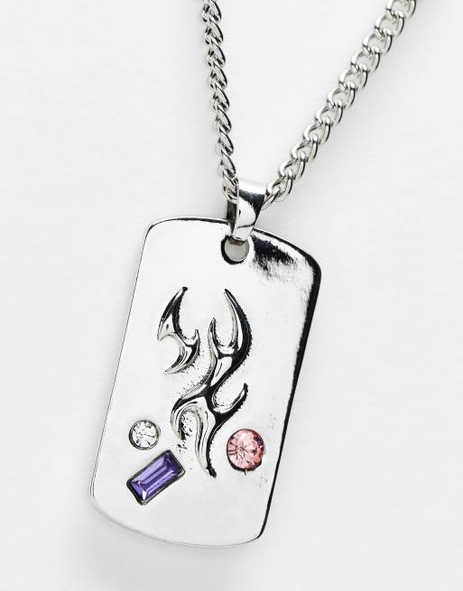 Crystal dog necklace on sale