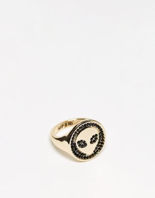 WFTW WFTW cyberspace alien signet ring in gold
