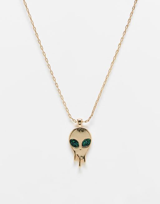 WFTW cyberspace crystal alien necklace in gold - GOLD - GOLD, 3 of 4