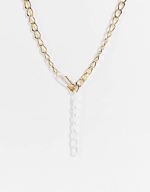 WFTW dipped chain necklace in gold