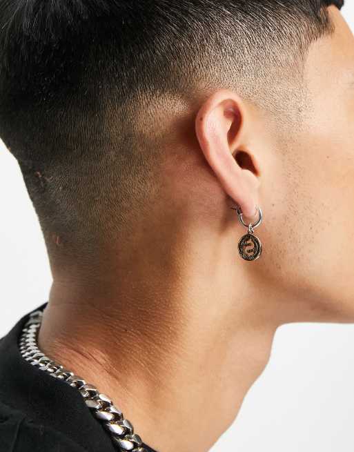 WFTW dollar drop and stud earrings in silver, 4 of 4