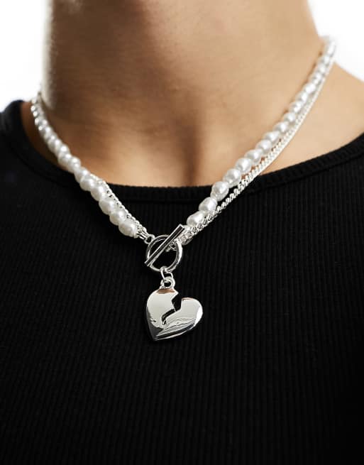 T bar deals heart necklace