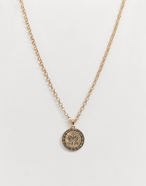 WFTW neck chain with pendant in gold