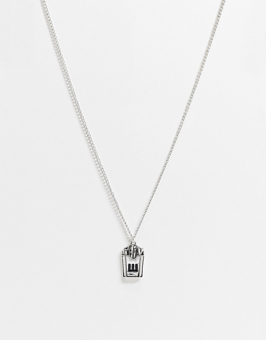 WFTW neckchain in silver with chips pendant