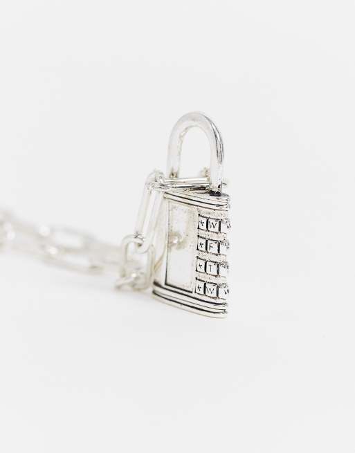 Chain Necklace with Combination Lock