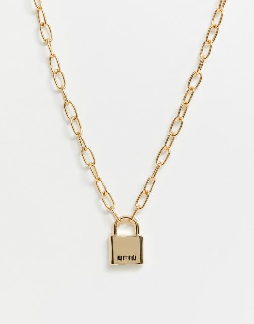 Malin Lock Necklace Gold