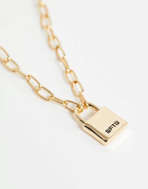 Malin Lock Necklace Gold