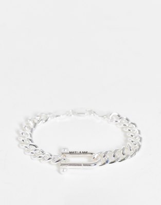 WFTW pearl clasp bracelet in silver - ASOS Price Checker