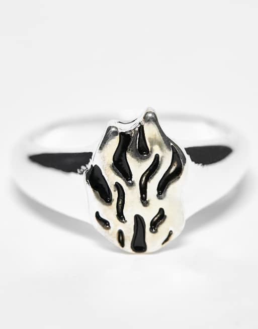 Sterling silver deals flame ring