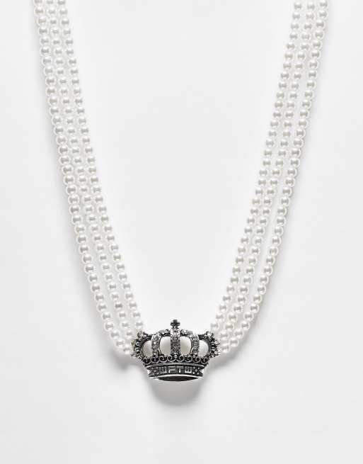 WFTW - Pop Punk - Collarino spesso con corona color argento