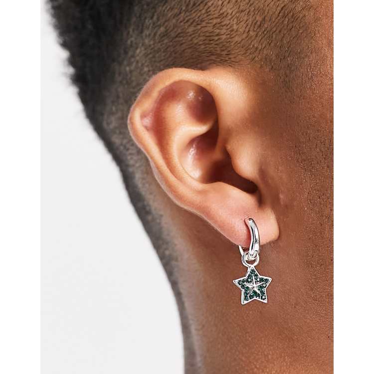 Star earrings for on sale men