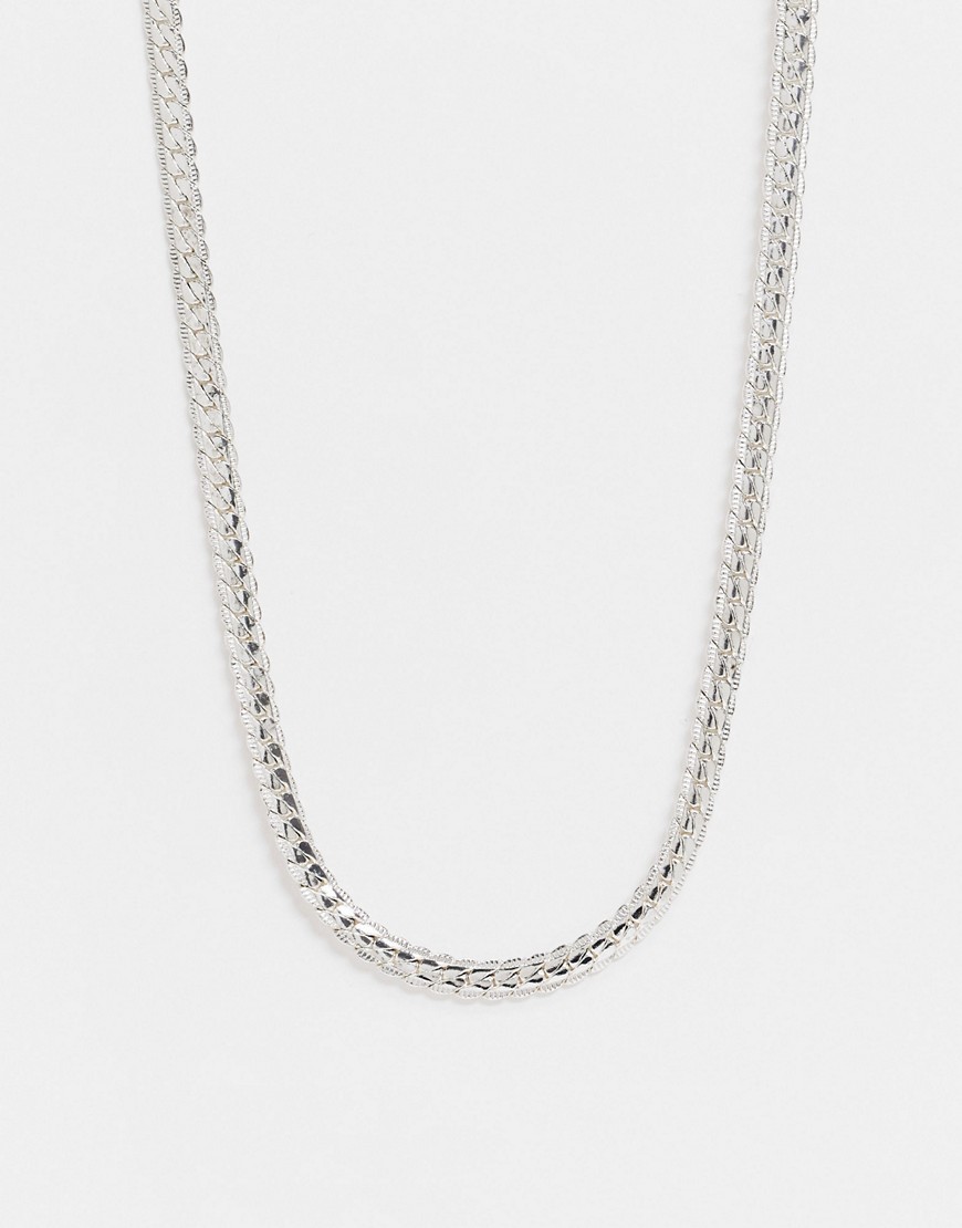 WFTW – Silverfärgad halskedja med platta länkar