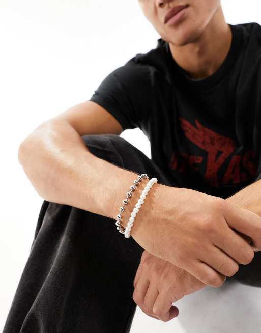 WFTW visionary double bracelet in silver, 3 of 4