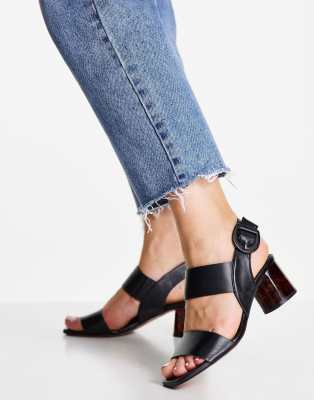 Whistles Adley Tort Heel Sandals In Black