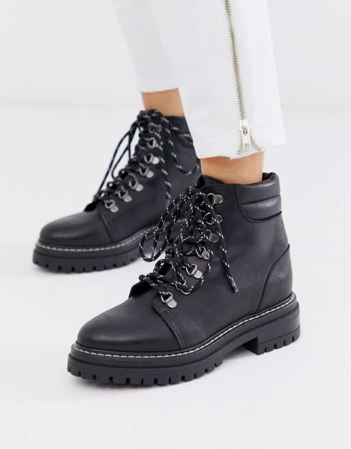 whistles black lace up boots