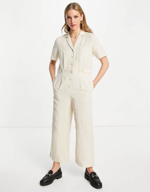 Whistles – Amee – Krämvit jumpsuit i avslappnad passform