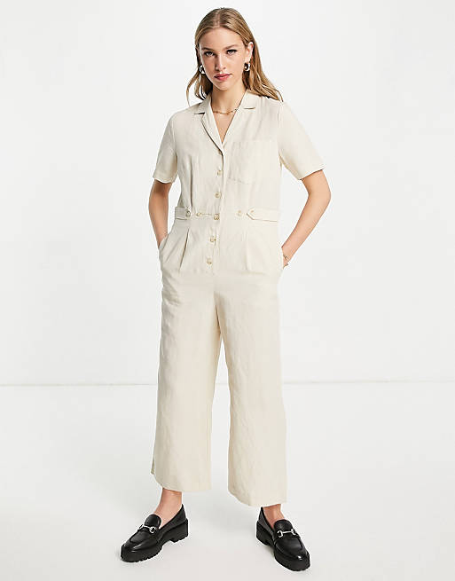 Whistles Amee relaxed jumpsuit in cream