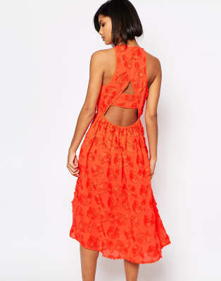 whistles red lace dress